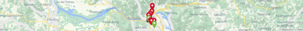 Map view for Pharmacies emergency services nearby Urfahr (Linz  (Stadt), Oberösterreich)